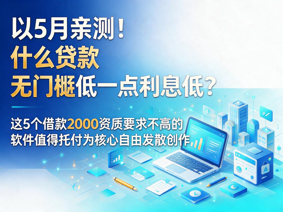 5月亲测！什么贷款无门槛低一点利息低？这5个借款2000资质要求不高的软件值得托付