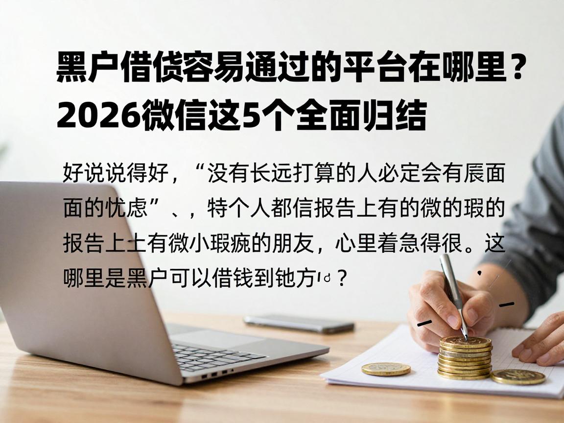 黑户借钱容易通过的平台在哪里？2026微信这5个全面归结