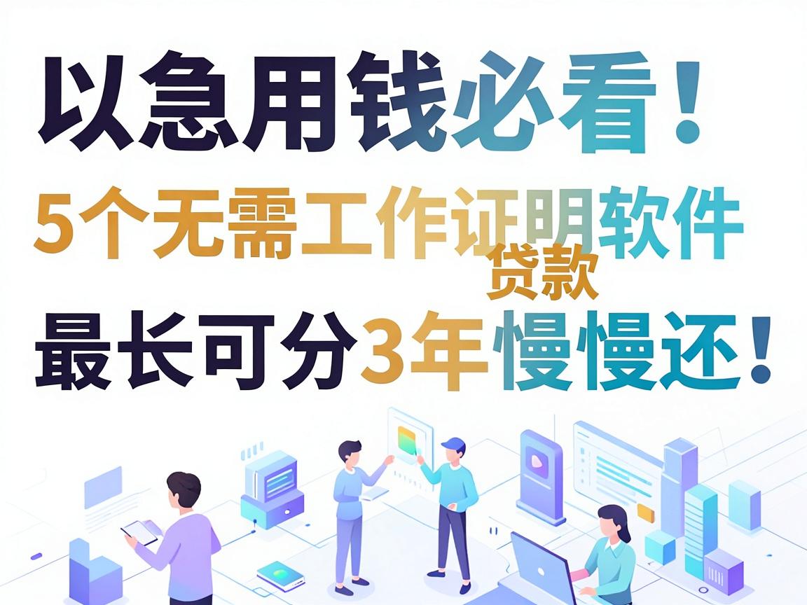 急用钱必看！5个无需工作证明的贷款软件，最长可分3年慢慢还