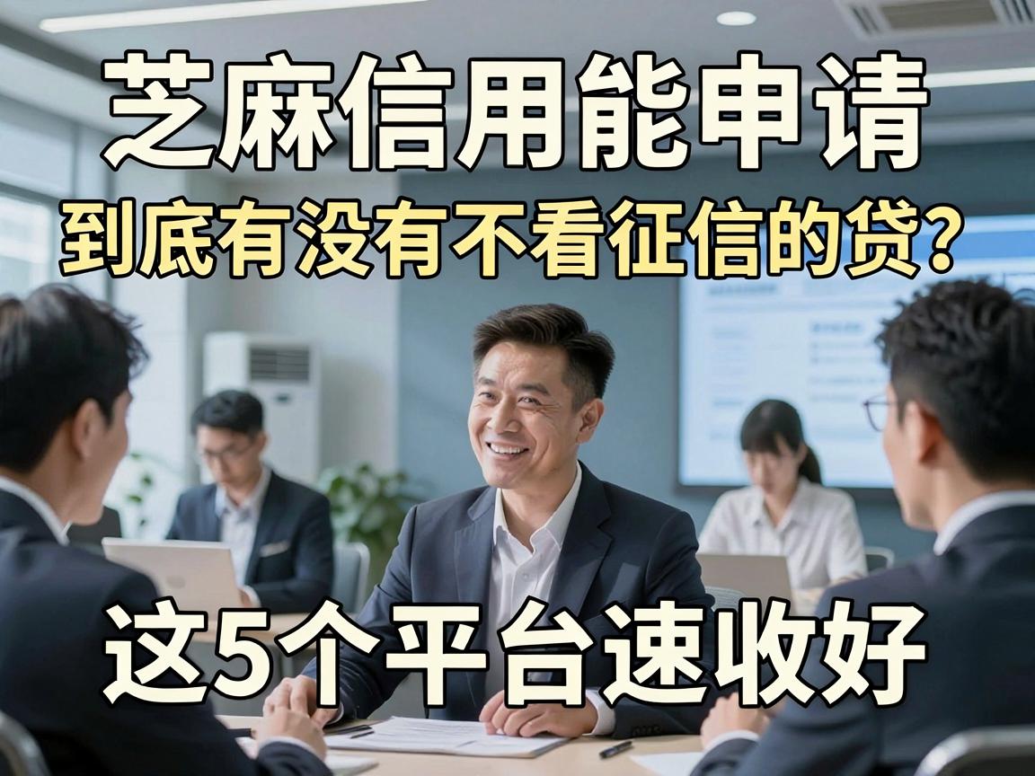 芝麻信用能申请、到底有没有不看征信的贷？这5个平台速收好