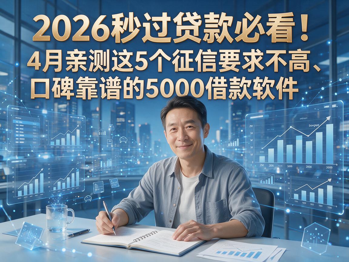 2026秒过贷款必看！4月亲测这5个征信要求不高、口碑靠谱的5000借款软件
