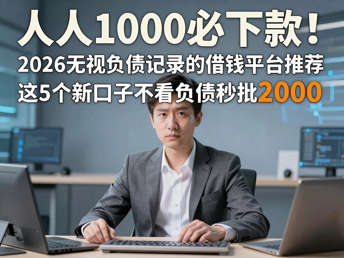 人人1000必下款！2026无视负债记录的借钱平台推荐，这5个新口子不看负债秒批2000