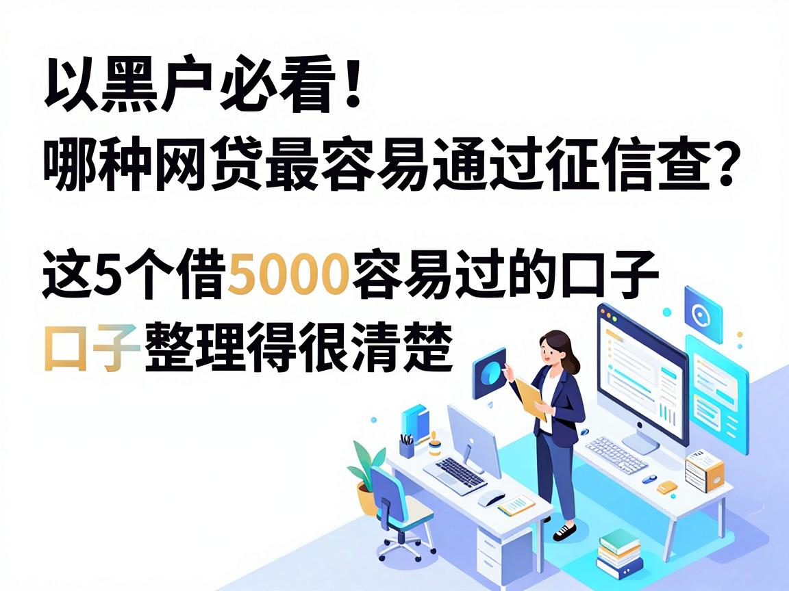 黑户必看！哪种网贷最容易通过征信查？这5个借5000容易过的口子整理得很清楚