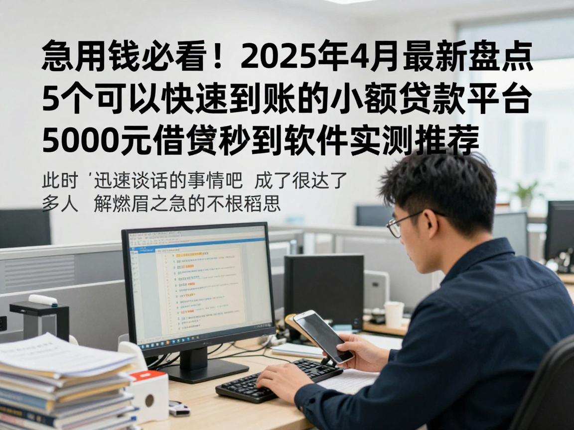 急用钱必看！2025年4月最新盘点：5个可以快速到账的小额贷款平台，5000元借款秒到软件实测推荐
