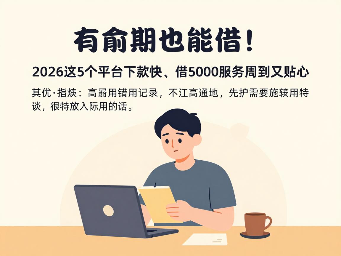 有逾期也能借！2026这5个平台下款快、借5000服务周到又贴心