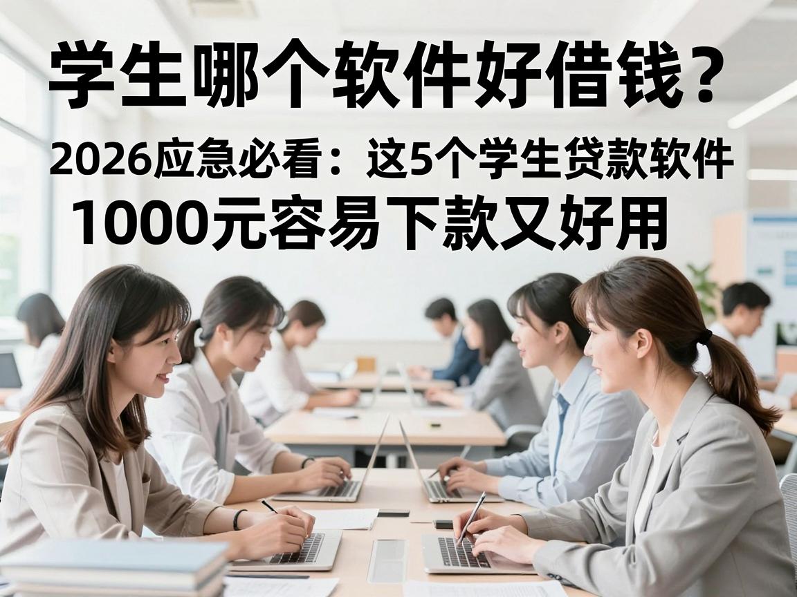 学生哪个软件好借钱？2026应急必看：这5个学生贷款软件1000元容易下款又好用
