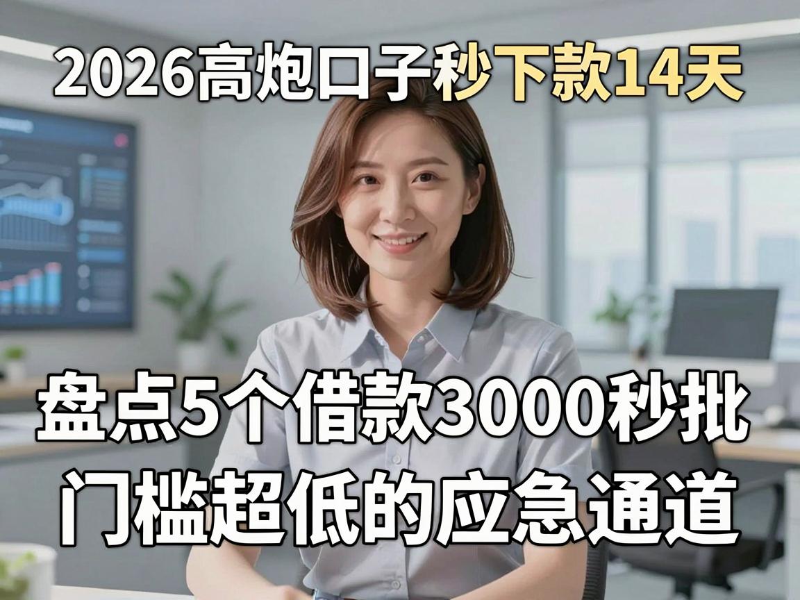 2026高炮口子秒下款14天，盘点5个借款3000秒批、门槛超低的应急通道