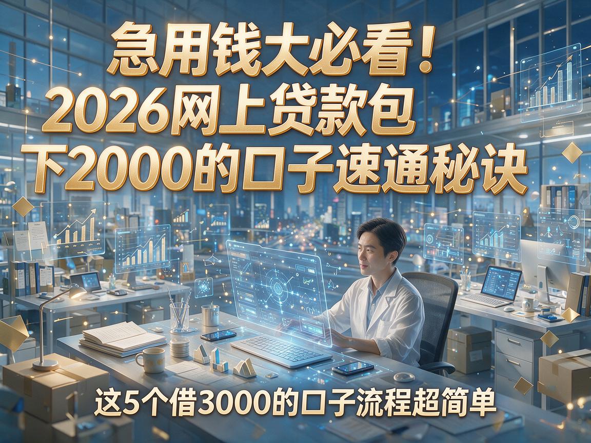 急用钱必看！2026网上贷款包下2000的口子速通秘诀，这5个借3000的口子流程超简单