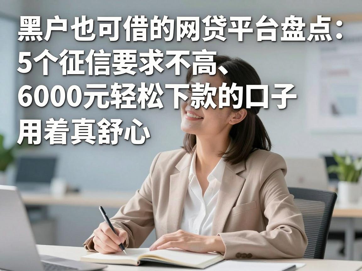 黑户也可借的网贷平台盘点：5个征信要求不高、6000元轻松下款的口子，用着真舒心