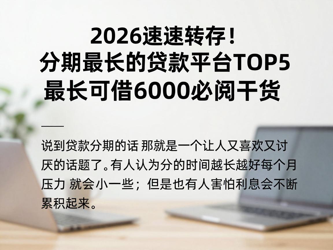 2026速速转存！分期最长的贷款平台TOP5，最长可借6000必阅干货