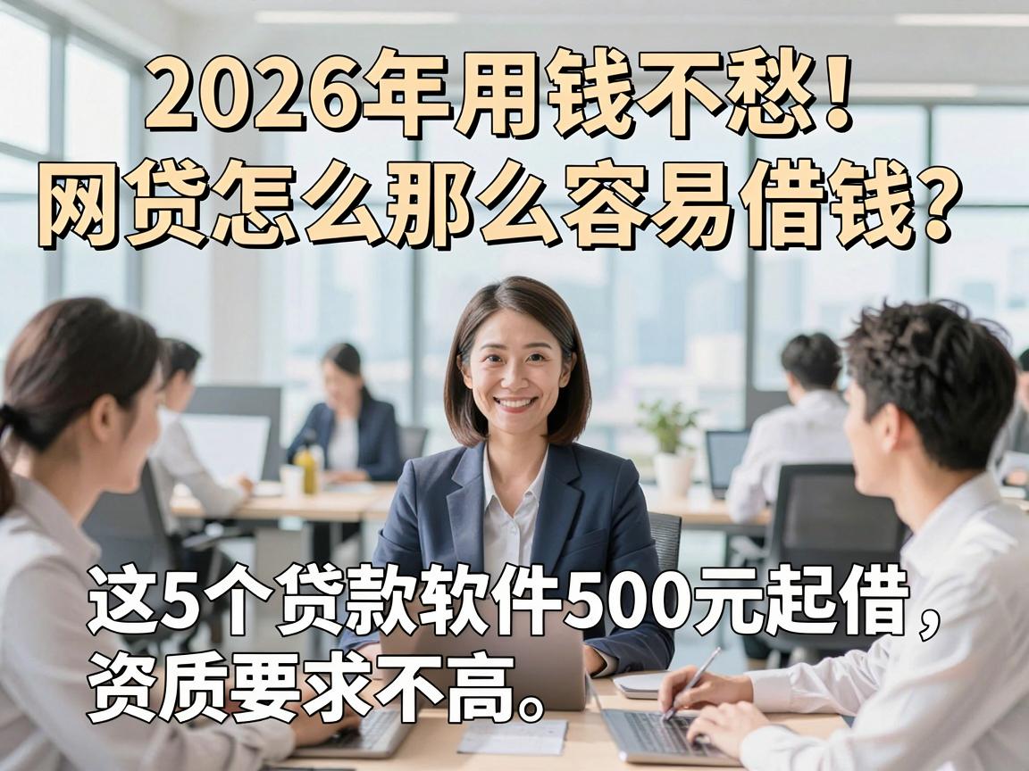 2026年用钱不愁！网贷怎么那么容易借钱？这5个贷款软件500元起借，资质要求不高