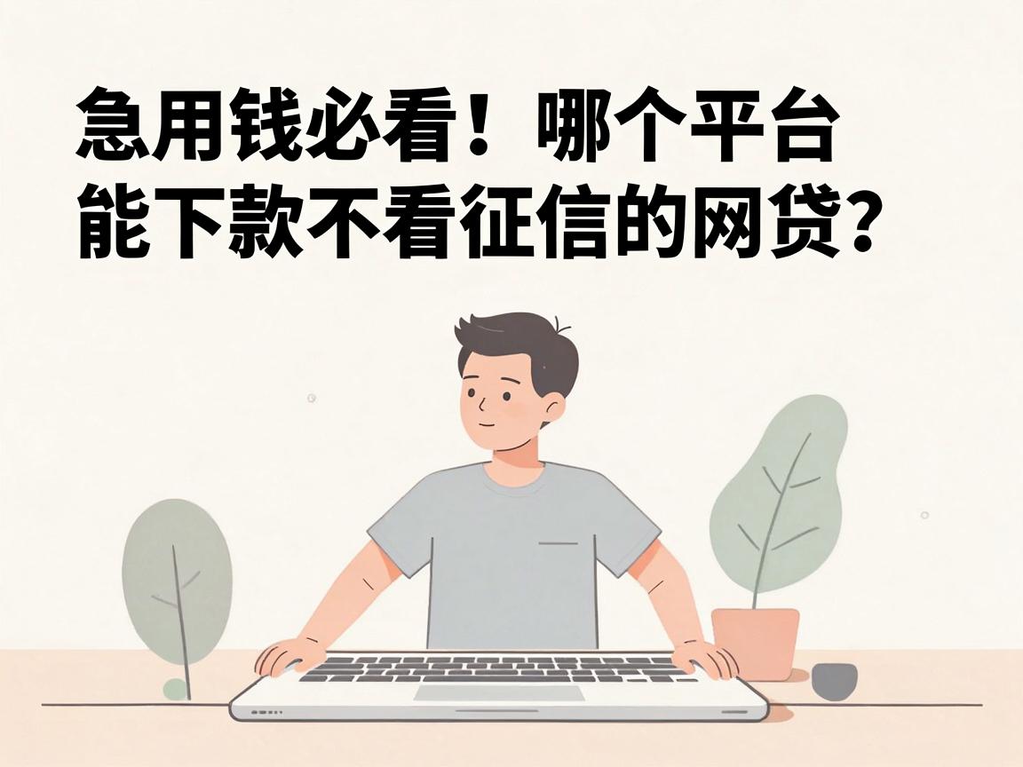急用钱必看！哪个平台能下款不看征信的网贷？这几家借款口子征信要求真不高
