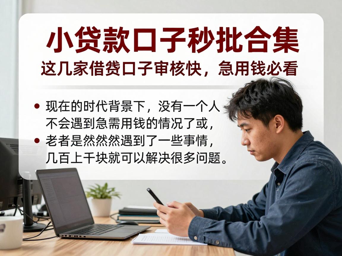 小额贷款口子秒批合集：这几家借款口子审核快，急用钱必看