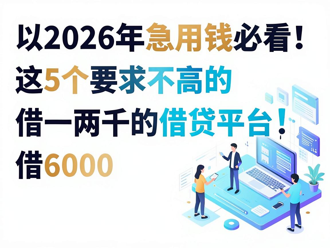 2026年急用钱必看！这5个要求不高的借一两千的借贷平台，借6000也稳过真心建议收藏