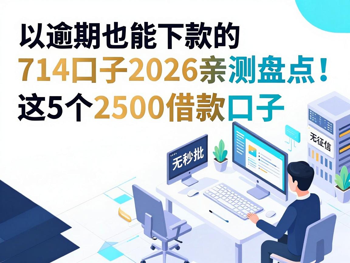 逾期也能下款的714口子2026亲测盘点：这5个2500借款口子无视征信秒批