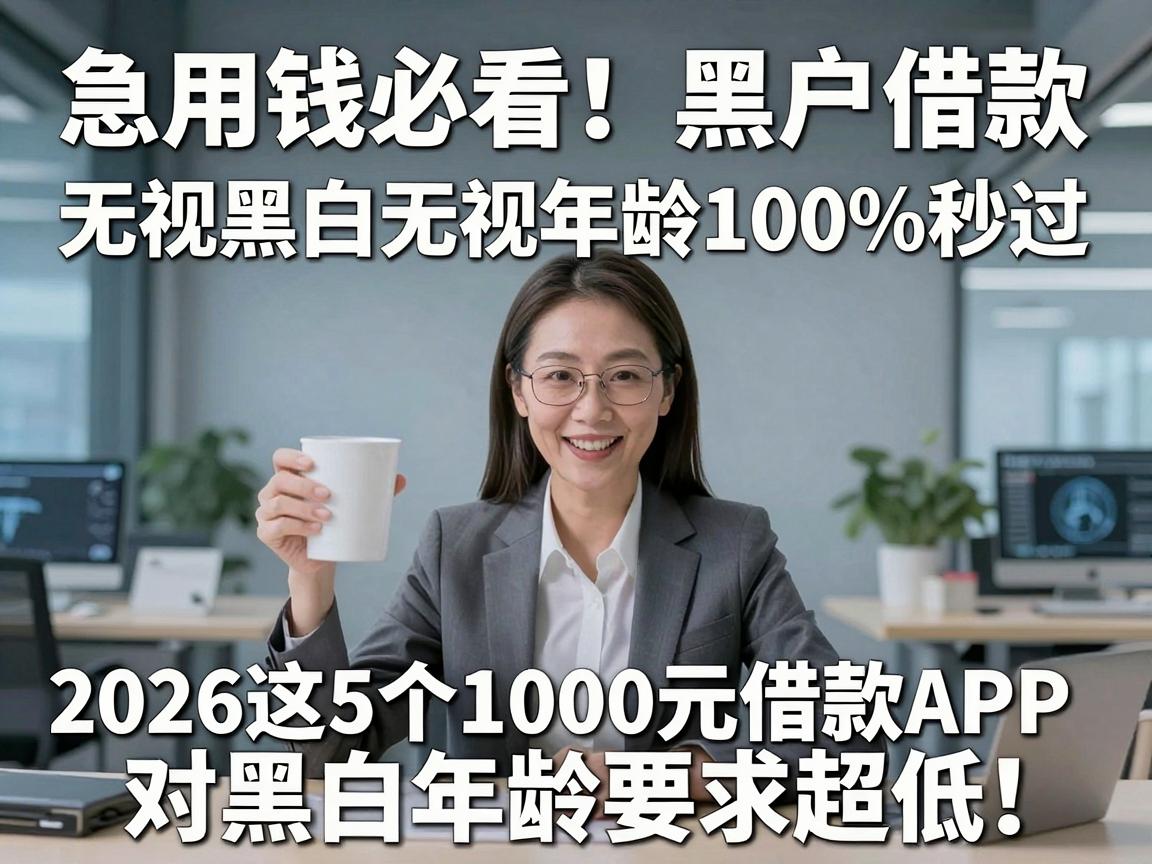 急用钱必看！黑户借款无视黑白无视年龄100%秒过，2026这5个1000元借款APP对黑白年龄要求超低