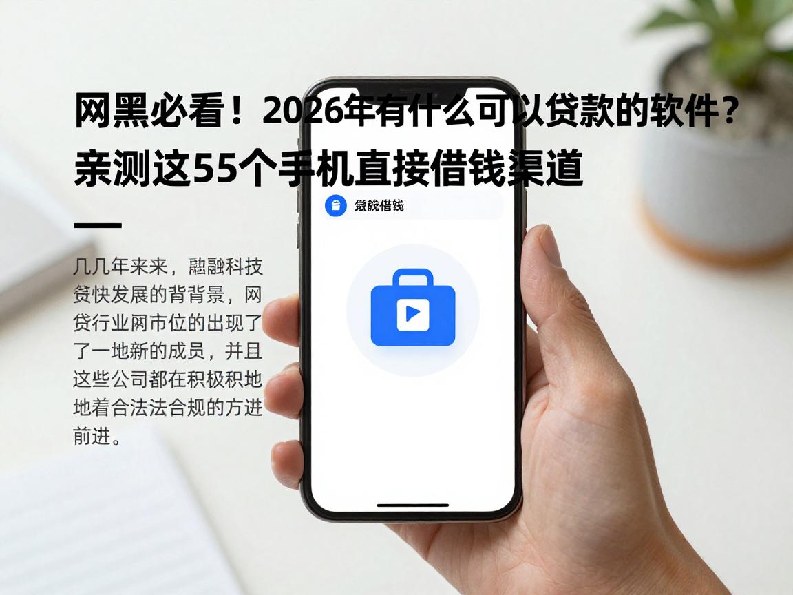 网黑必看！2026年有什么可以贷款的软件？亲测这5个手机直接借钱渠道
