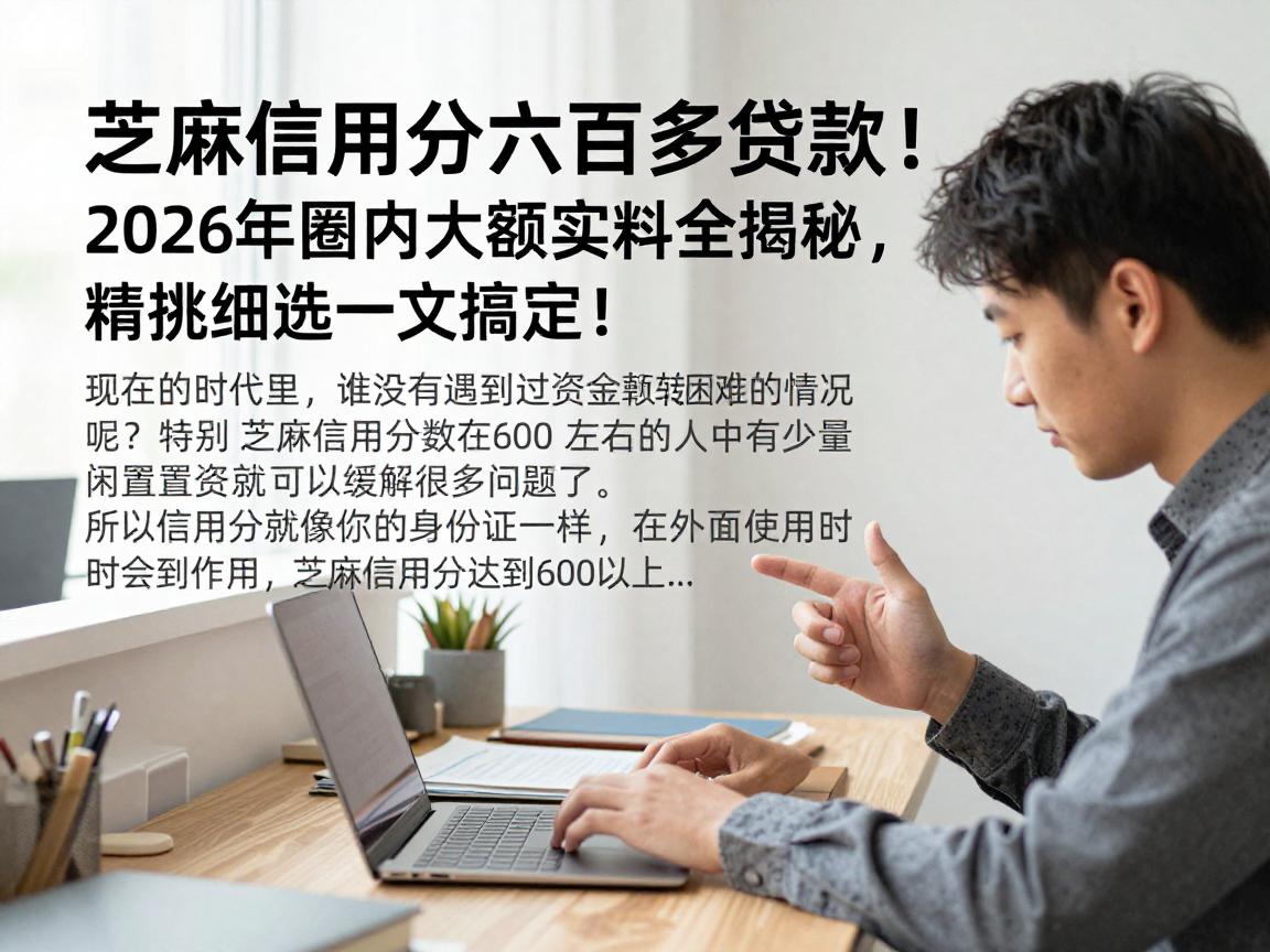 芝麻信用分六百多可贷款！2026年圈内大额实料全揭秘，精挑细选一文搞定！