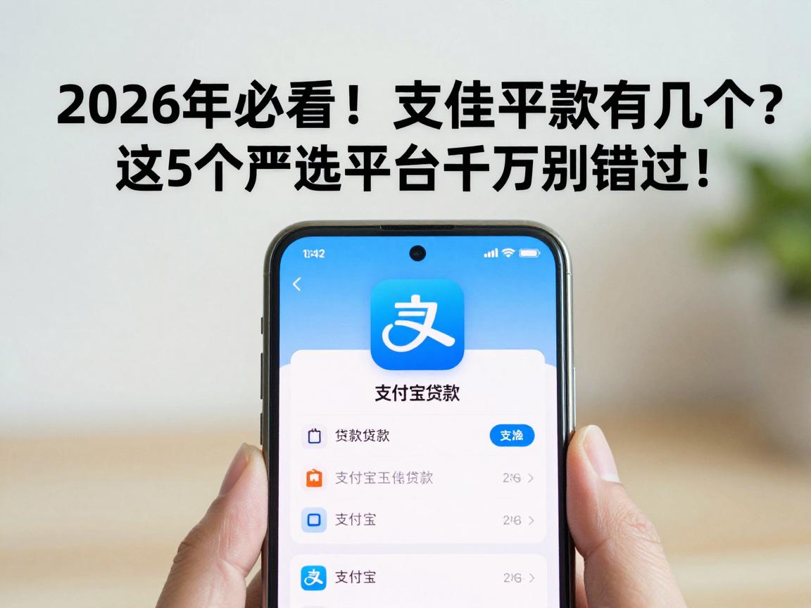 2026年必看！支付宝贷款平台有几个？这5个严选平台千万别错过！