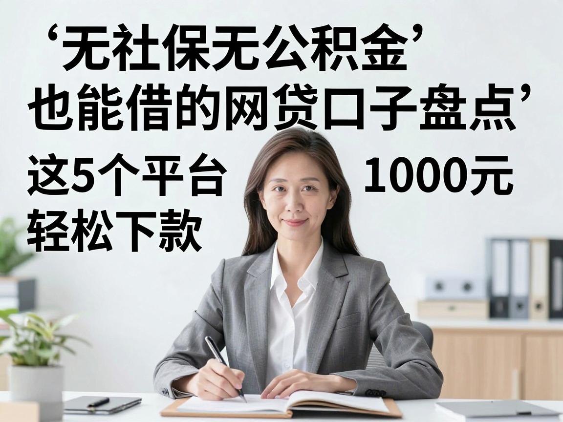 无社保无公积金也能借的网贷口子盘点，这5个平台轻松下款1000元