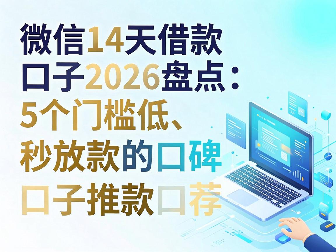 微信14天借款口子2026盘点：5个门槛低、秒放款的口碑贷款口子推荐
