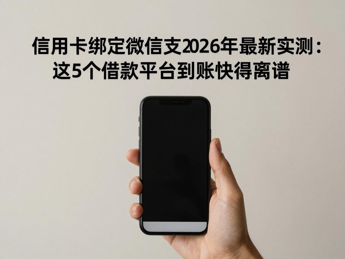 信用卡绑定微信支付2026年最新实测：这5个借款平台到账快得离谱