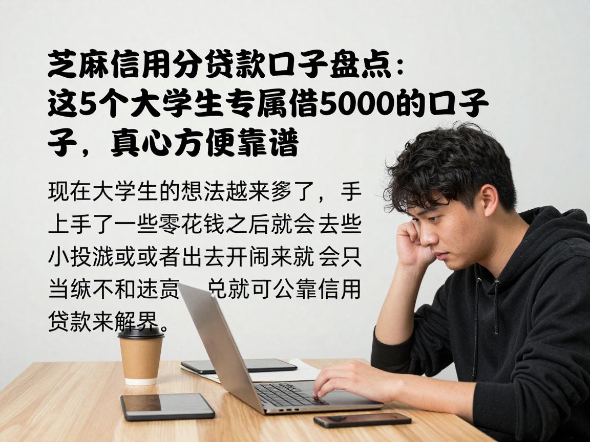 芝麻信用分贷款口子盘点：这5个大学生专属借5000的口子，真心方便又靠谱