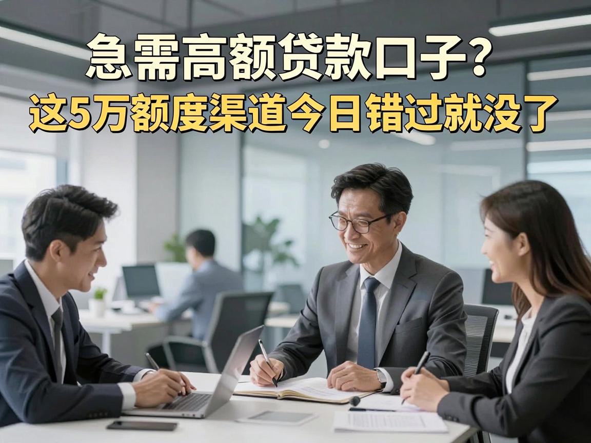 急需高额贷款口子？这5万额度渠道今日错过就没了！