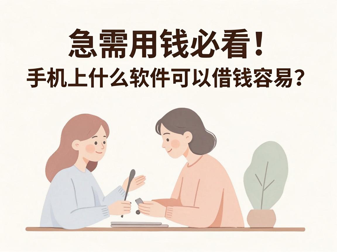 急需用钱必看！手机上什么软件可以借钱容易？这5个要求不高的借款神器真心不麻烦