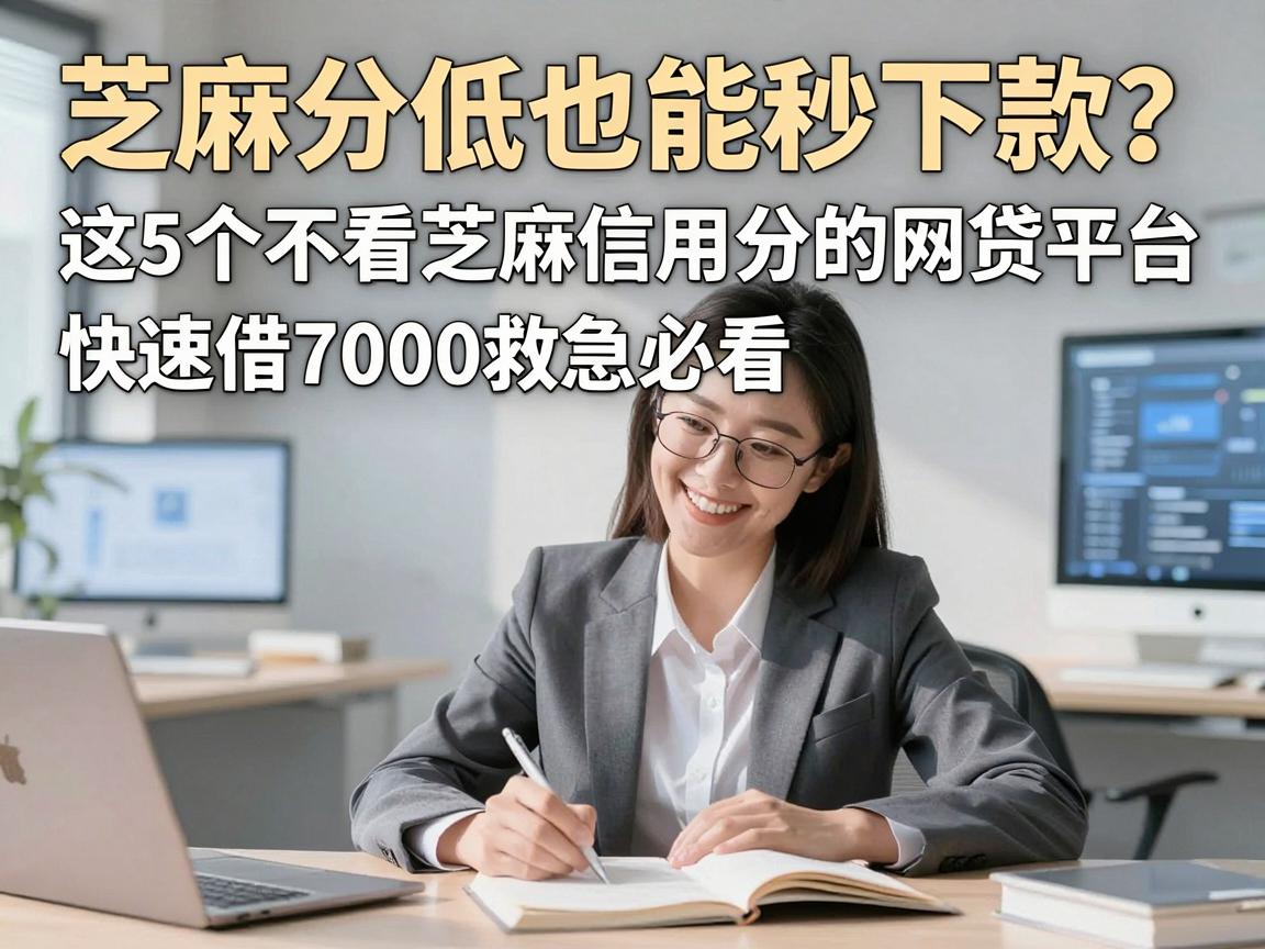 芝麻分低也能秒下款？这5个不看芝麻信用分的网贷平台，快速借7000救急必看