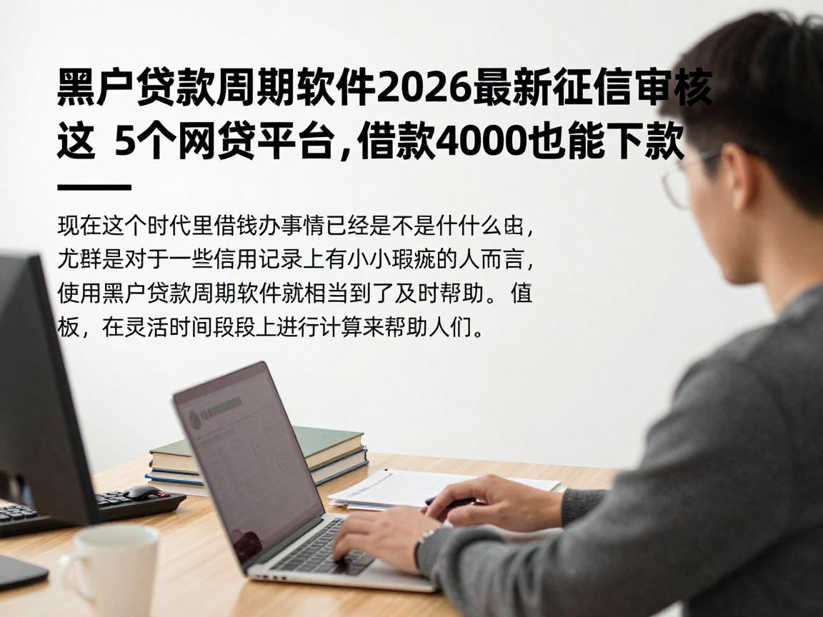 黑户贷款周期软件2026最新无视征信审核这5个网贷平台，借款4000也能下款