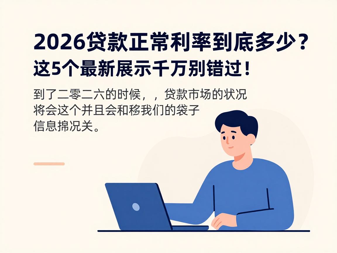 2026贷款正常利率到底多少？这5个最新展示千万别错过！