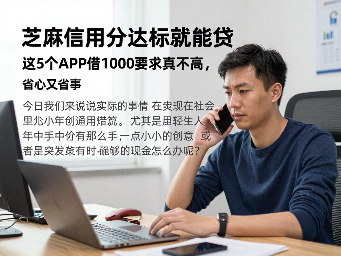 芝麻信用分达标就能贷，这5个APP借1000要求真不高，省心又省事