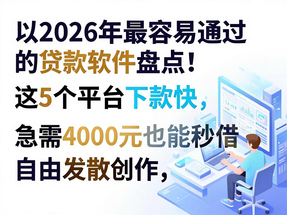 2026年最容易通过的贷款软件盘点！这5个平台下款快，急需4000元也能秒借