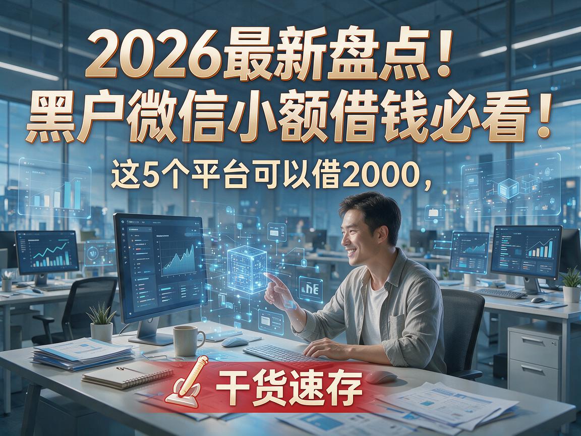 2026最新盘点！黑户微信小额借钱必看：这5个平台可以借2000，干货速存！