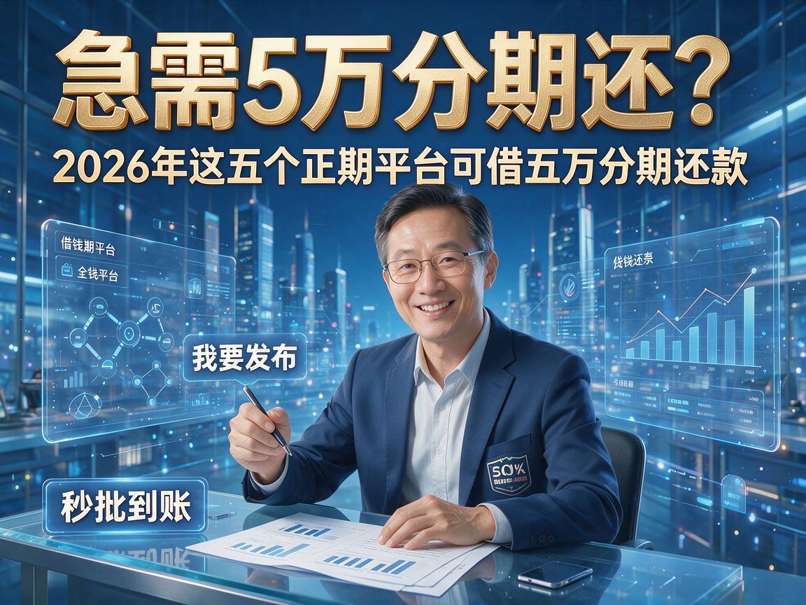 急需5万分期还？2026年这五个正规平台可借五万分期还款，秒批到账！