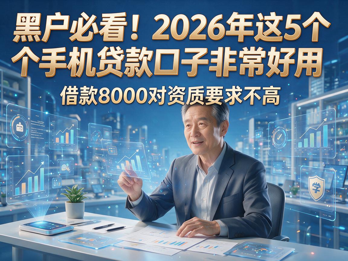 黑户必看！2026年这5个手机贷款口子非常好用，借款8000对资质要求不高