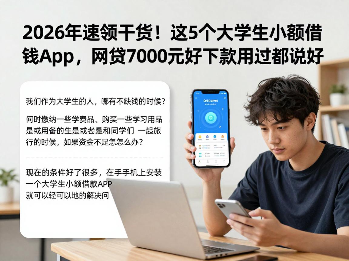 2026年速领干货！这5个大学生小额借钱app，网贷7000元好下款用过都说好