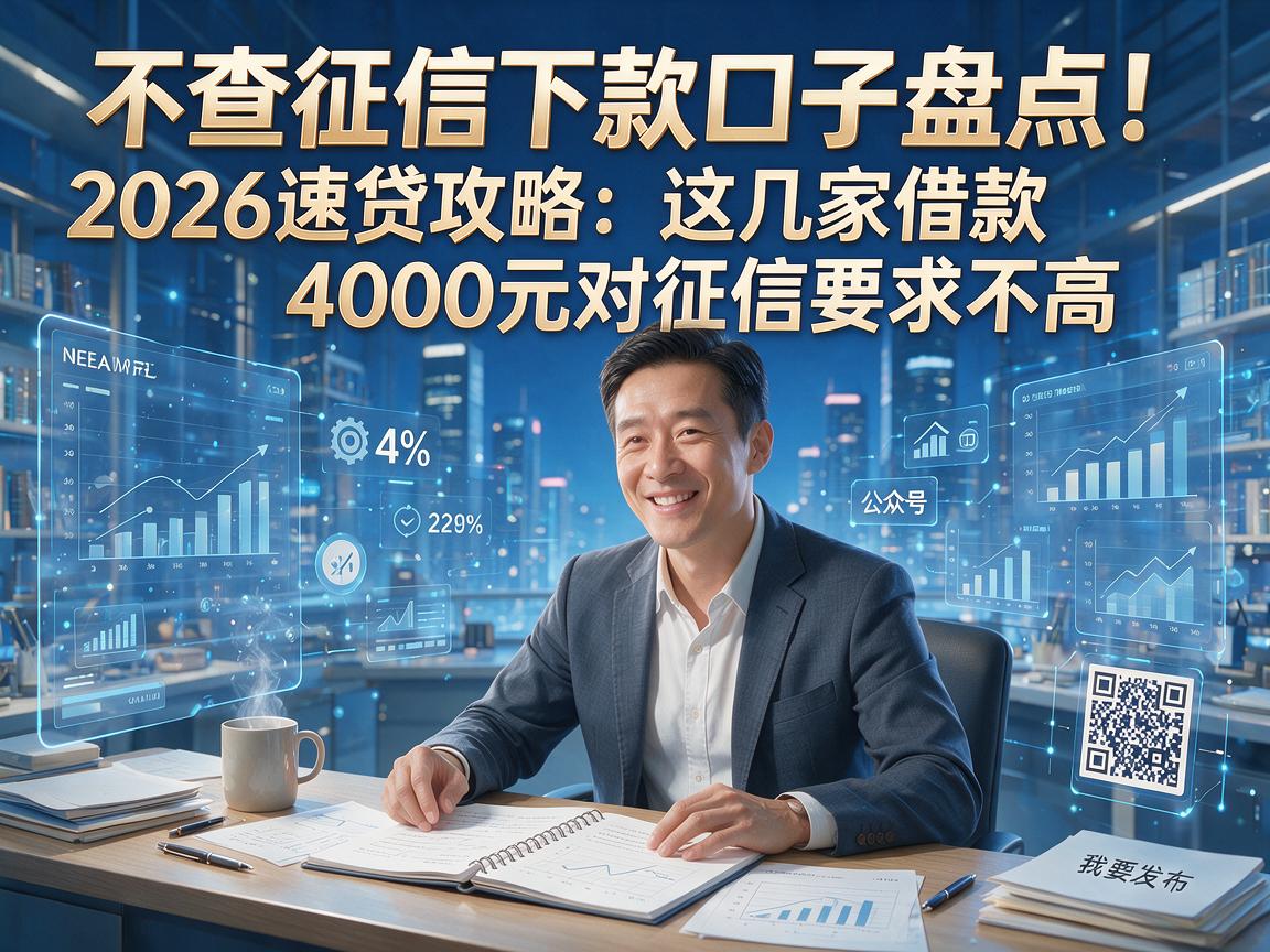 不查征信下款口子盘点！2026速贷攻略：这几家借款4000元对征信要求不高