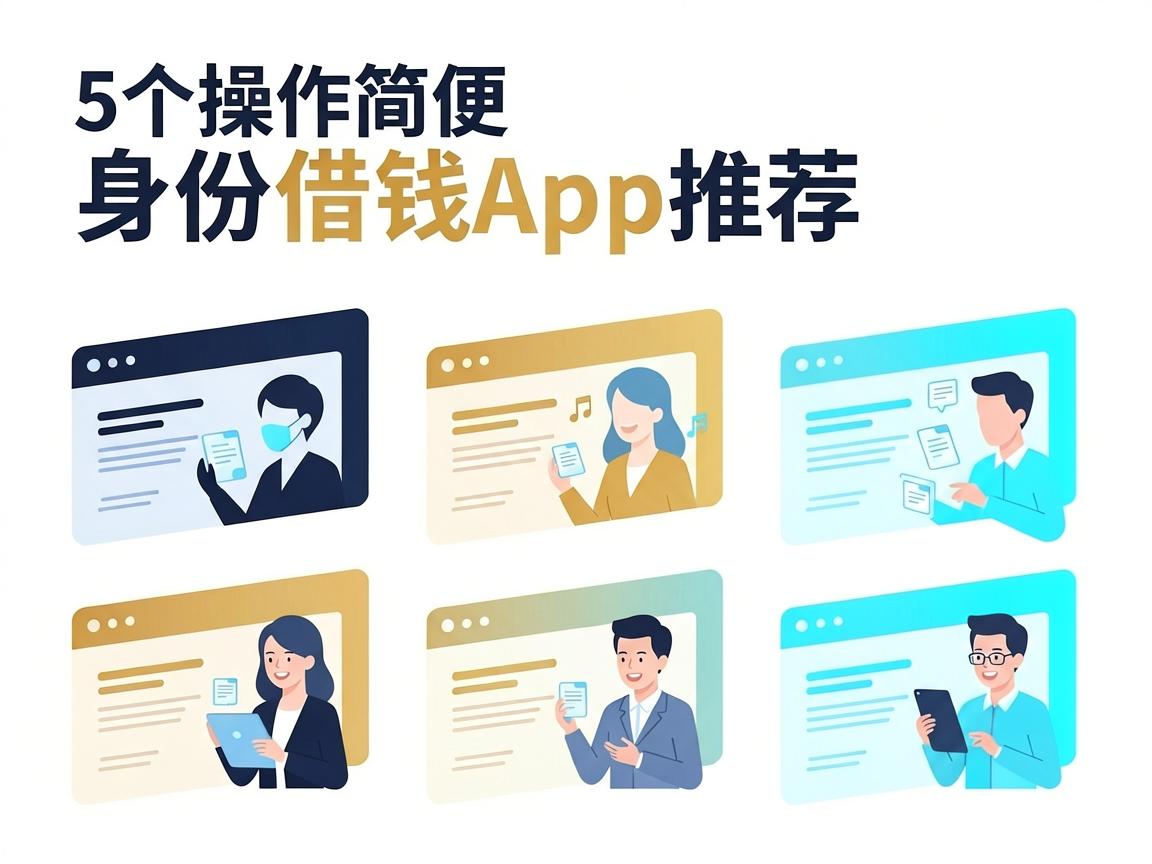 5个操作简便的身份证借钱App推荐，要求不高容易下款