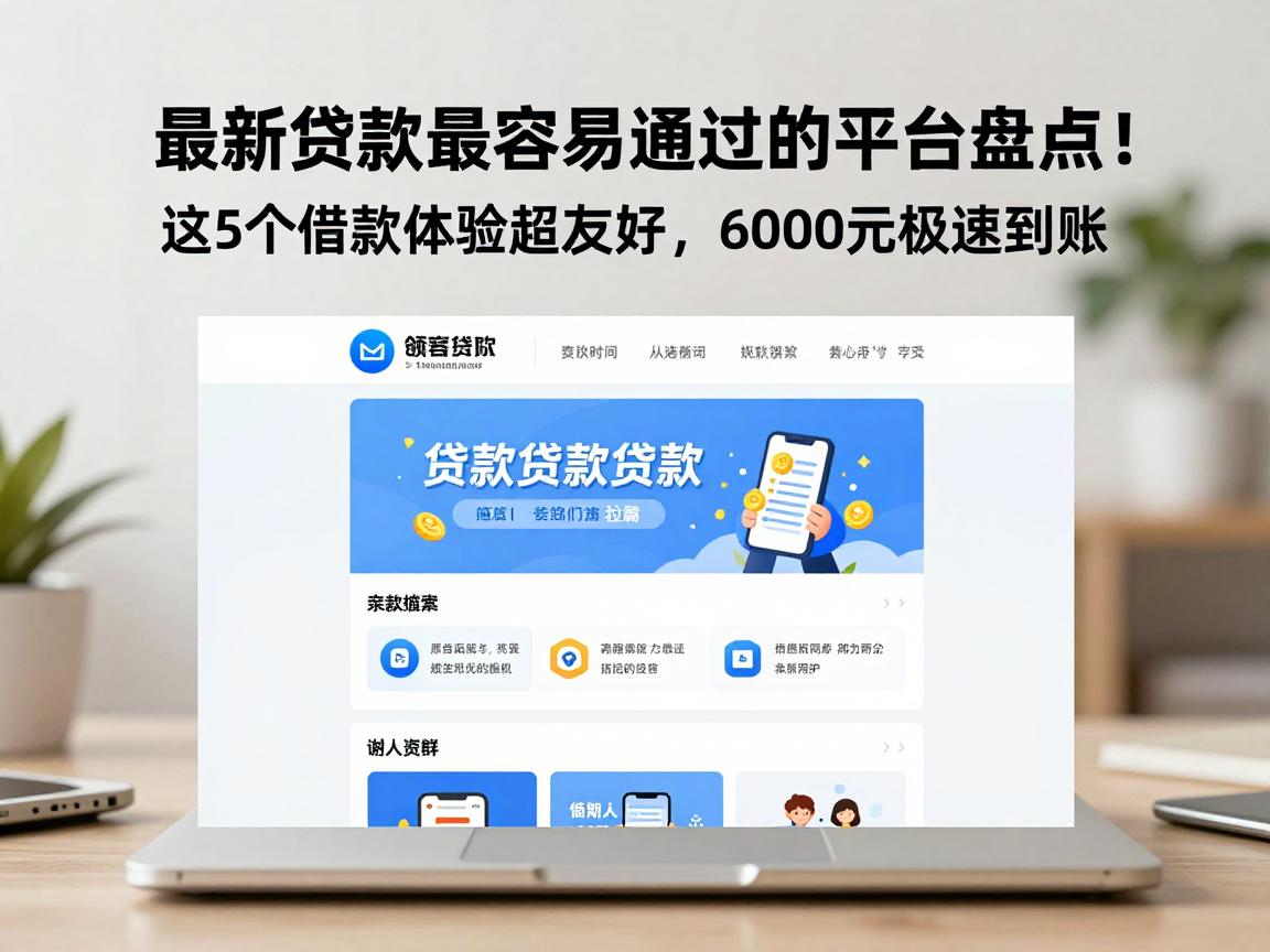 最新贷款最容易通过的平台盘点！这5个借款体验超友好，6000元极速到账