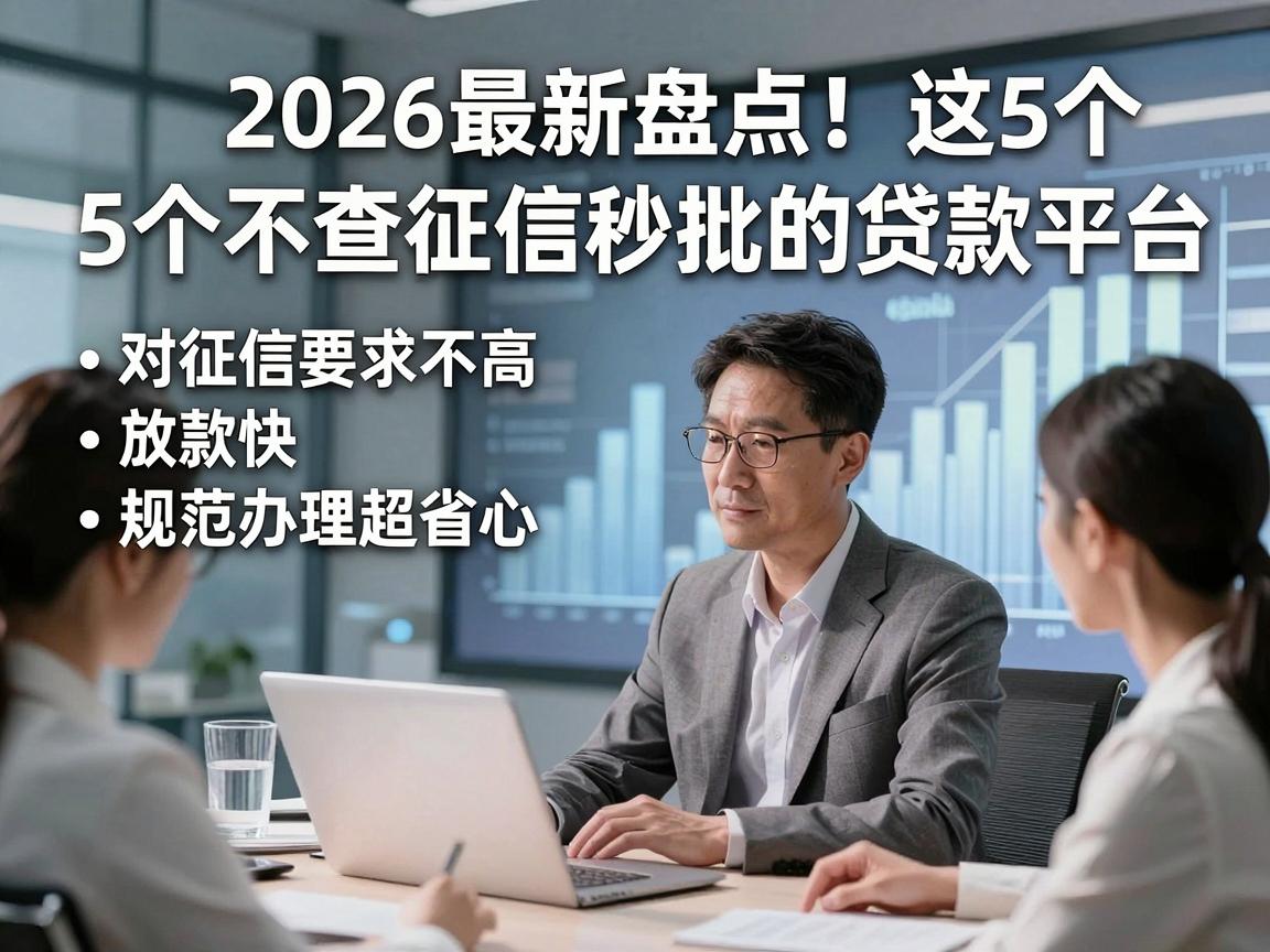 2026最新盘点！这5个不查征信秒批的贷款平台，对征信要求不高、放款快，规范办理超省心