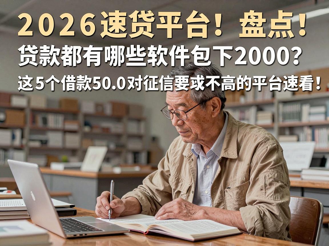 2026速贷平台盘点！贷款都有哪些软件包下2000？这5个借款500对征信要求不高的平台速看