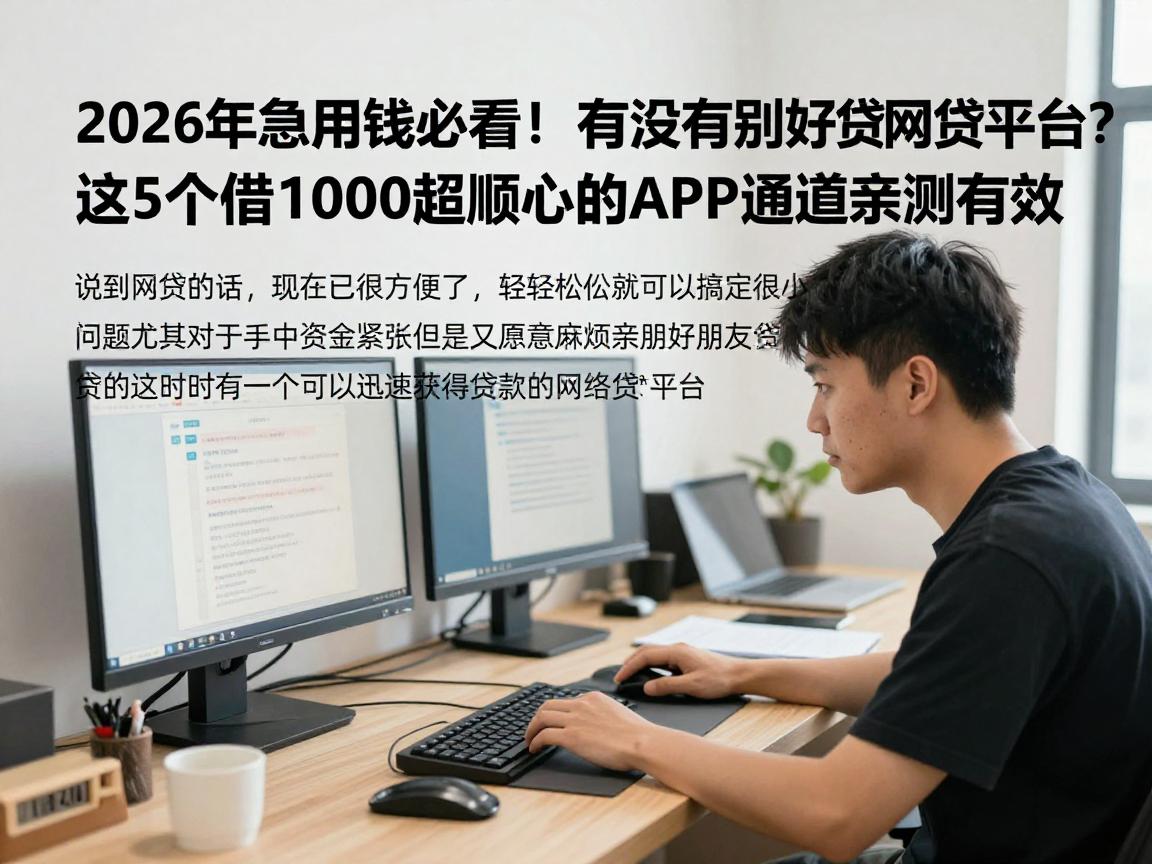 2026年急用钱必看！有没有特别好贷的网贷平台？这5个借1000超顺心的APP通道亲测有效