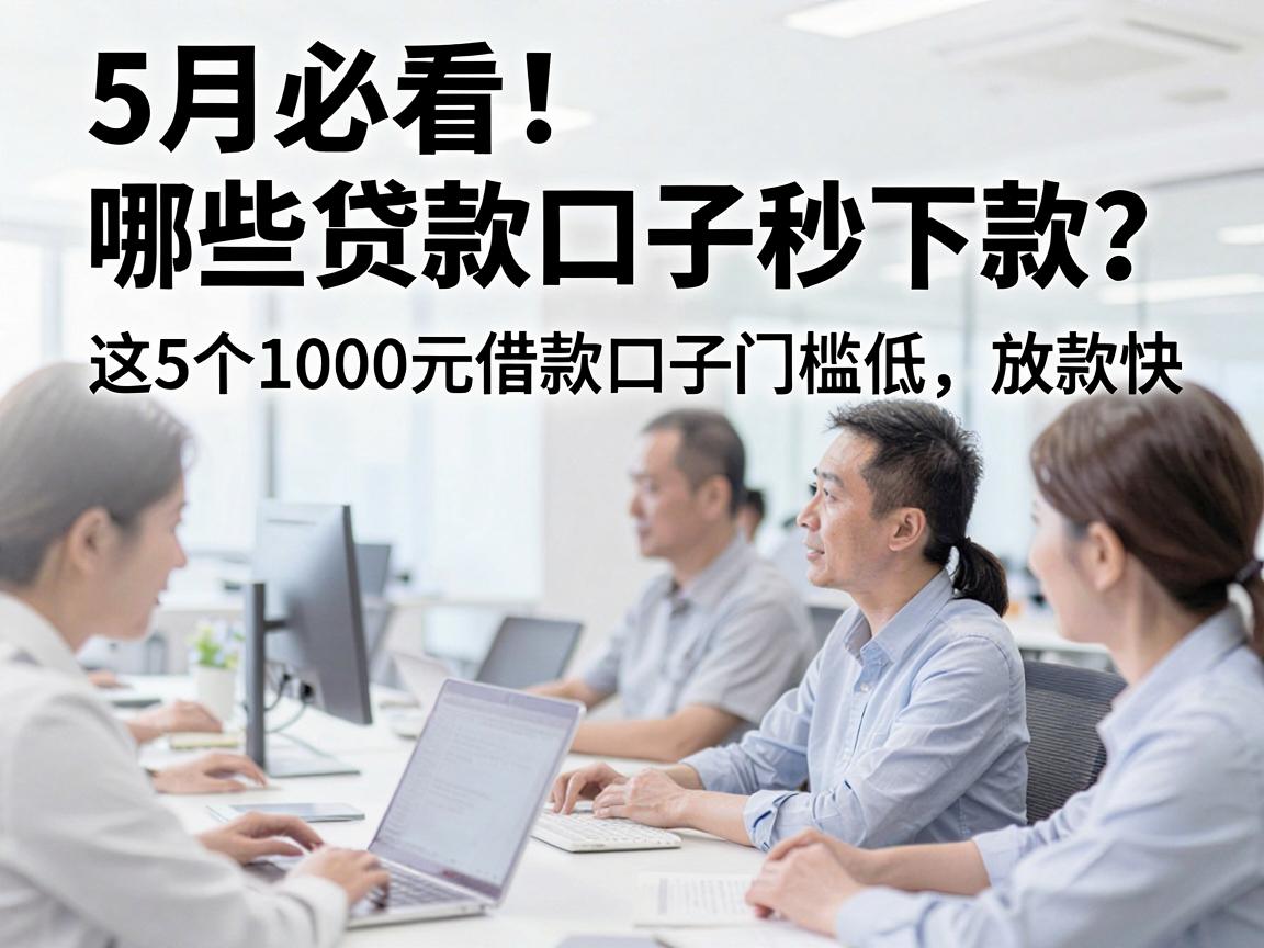 5月必看！哪些贷款口子秒下款？这5个1000元借款口子门槛低、放款快，速存！
