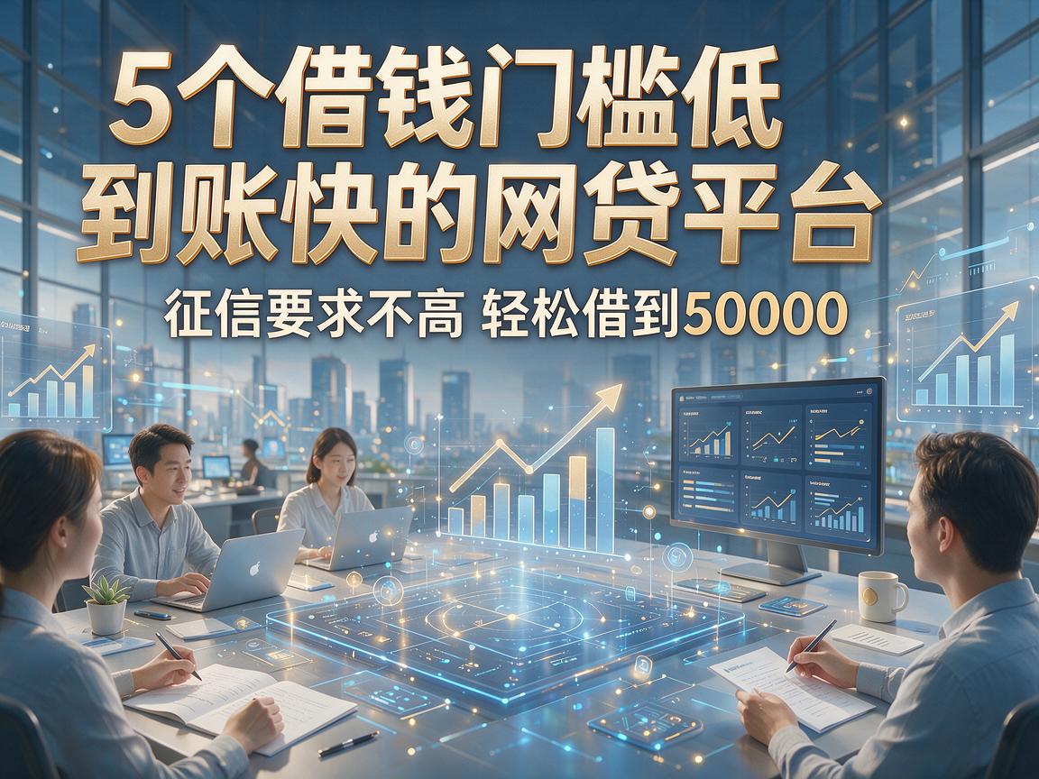 5个借钱门槛低到账快的网贷平台，征信要求不高轻松借到50000
