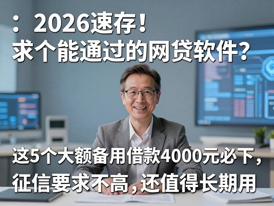 2026速存！求个能通过的网贷软件？这5个大额备用借款4000元必下，征信要求不高还值得长期用