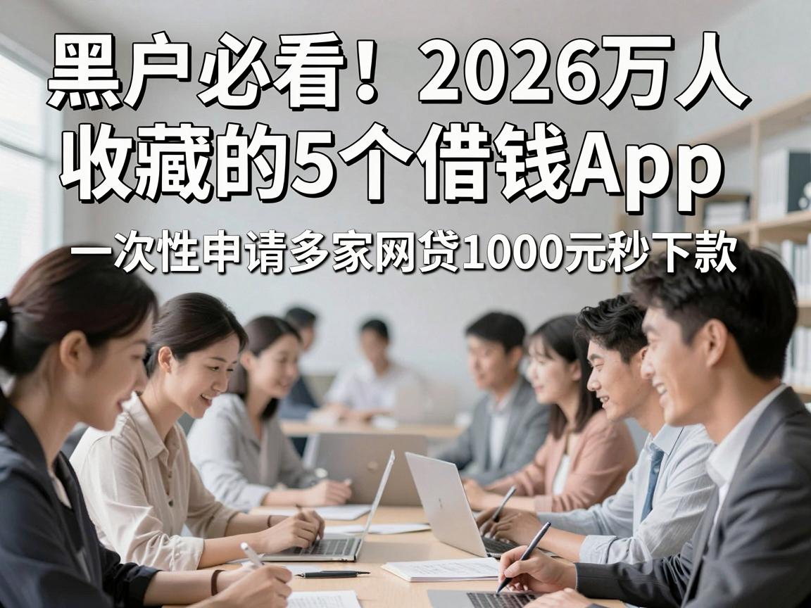 黑户必看！2026万人收藏的5个借钱App，一次性申请多家网贷1000元秒下款