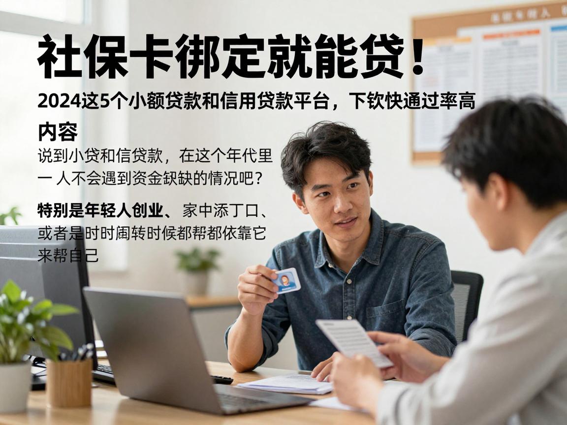 社保卡绑定就能贷！2024这5个小额贷款和信用贷款平台，下款快通过率高