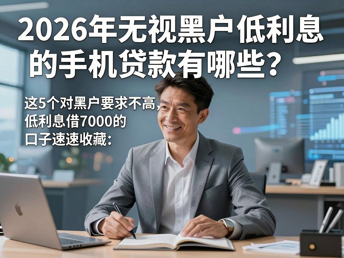 2026年无视黑户低利息的手机贷款有哪些？这5个对黑户要求不高、低利息借7000的口子速速收藏！